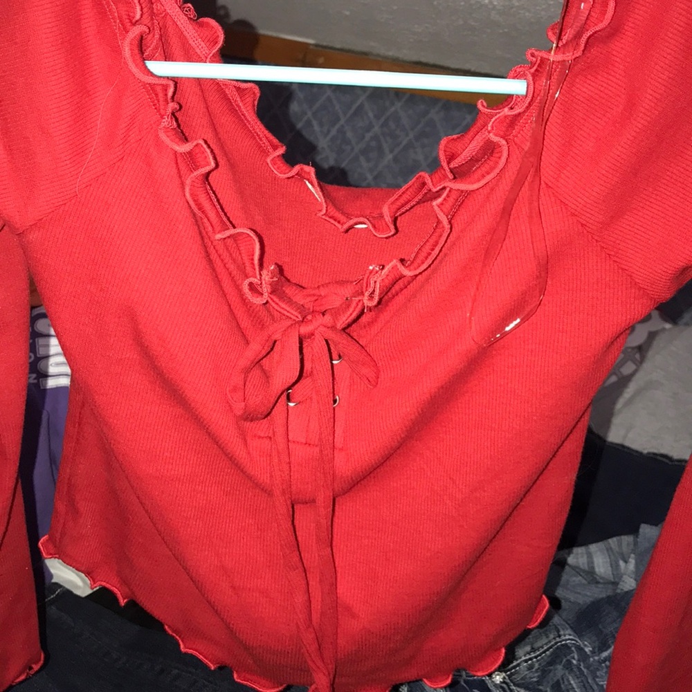 cute red shirt!!